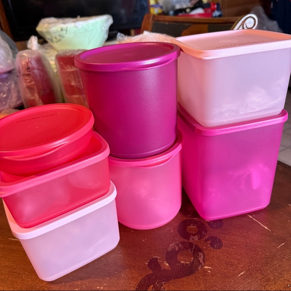 Tupperware Basic Bright Kitchen Storage Set Pink